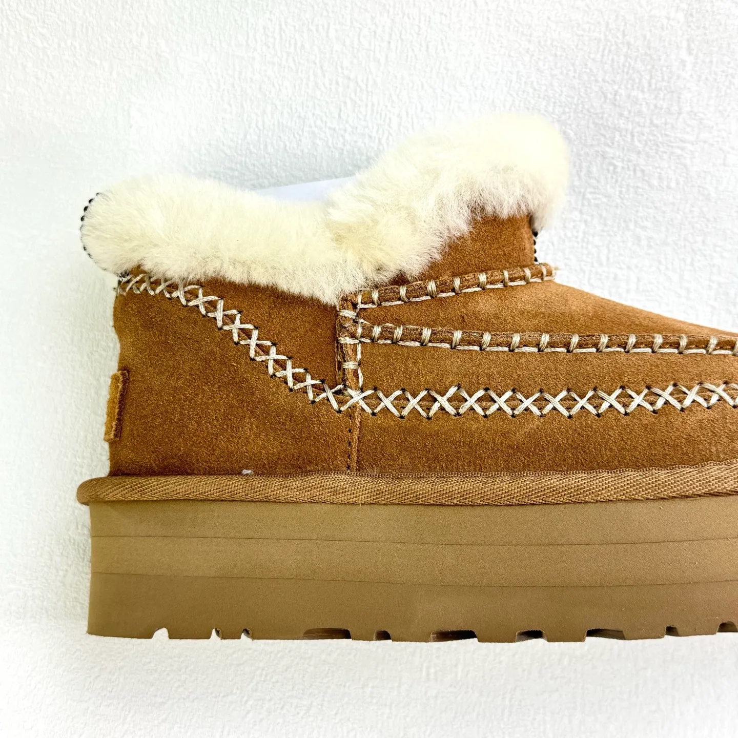 Local 💰600 Thick-soled Alpine Series# Hand-stitched design High mercerized cow suede➕Fur integrated lining Size 35 36 37 38 39 40